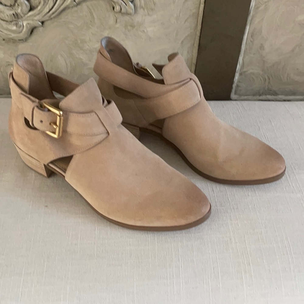Tan suede Michael Kors booties